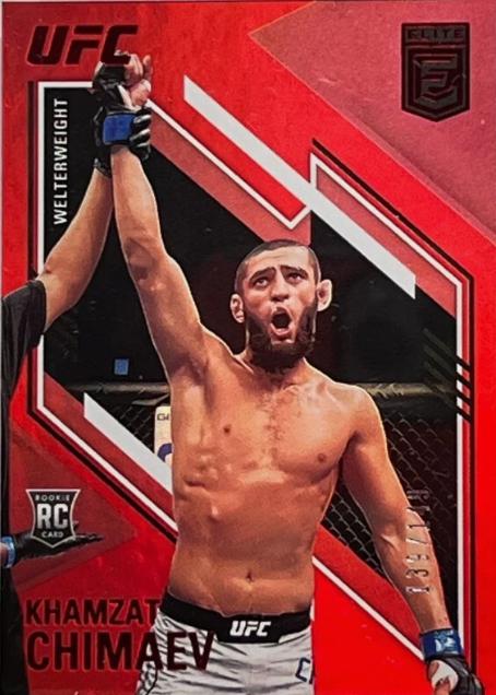 Khamzat Chimaev 2021 Panini Chronicles UFC Base Elite #156 Red