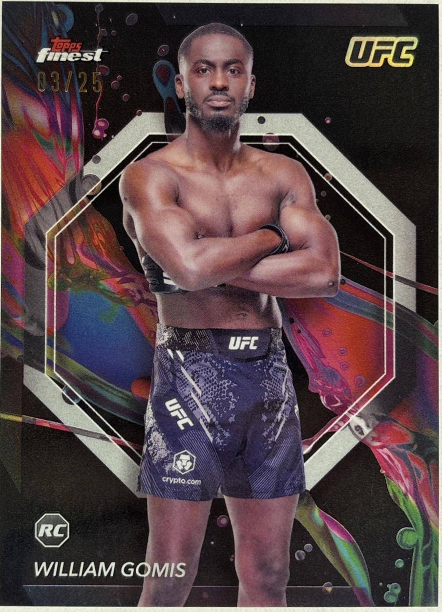 William Gomis 2024 Topps Finest UFC Base Common #82 Black Refractor
