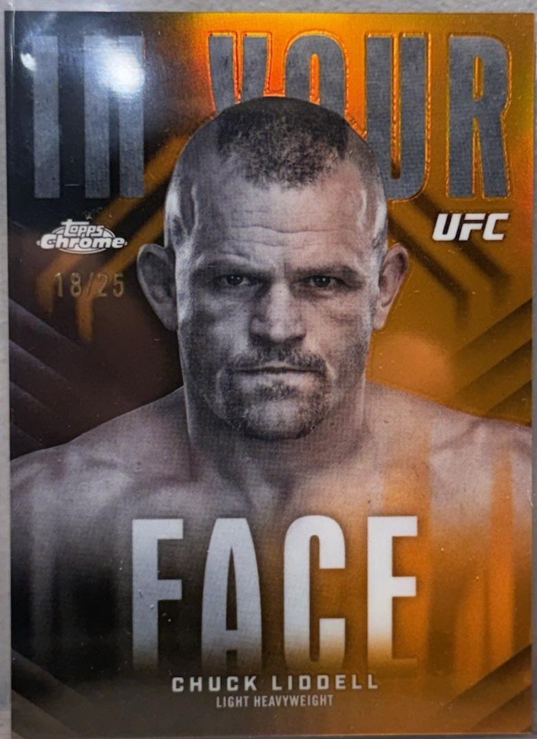 Chuck Liddell 2026 Topps Chrome UFC In Your Face #IYF-10 Orange Refractor