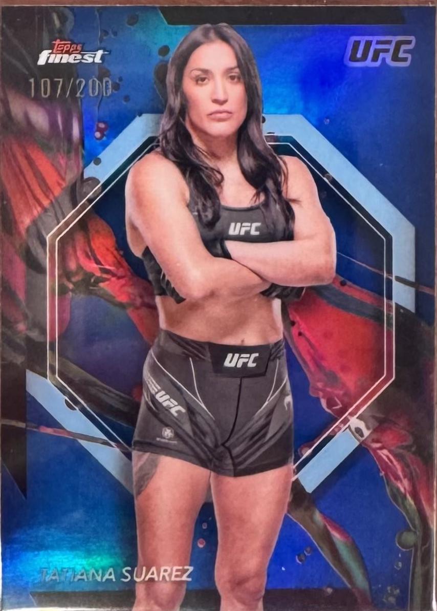 Tatiana Suarez 2024 Topps Finest UFC Base Common #39 Blue Refractor