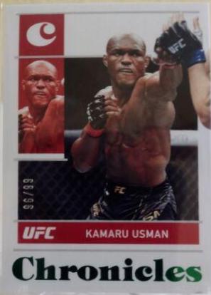 Kamaru Usman 2022 Panini Chronicles UFC Base Chronicles #57 Green