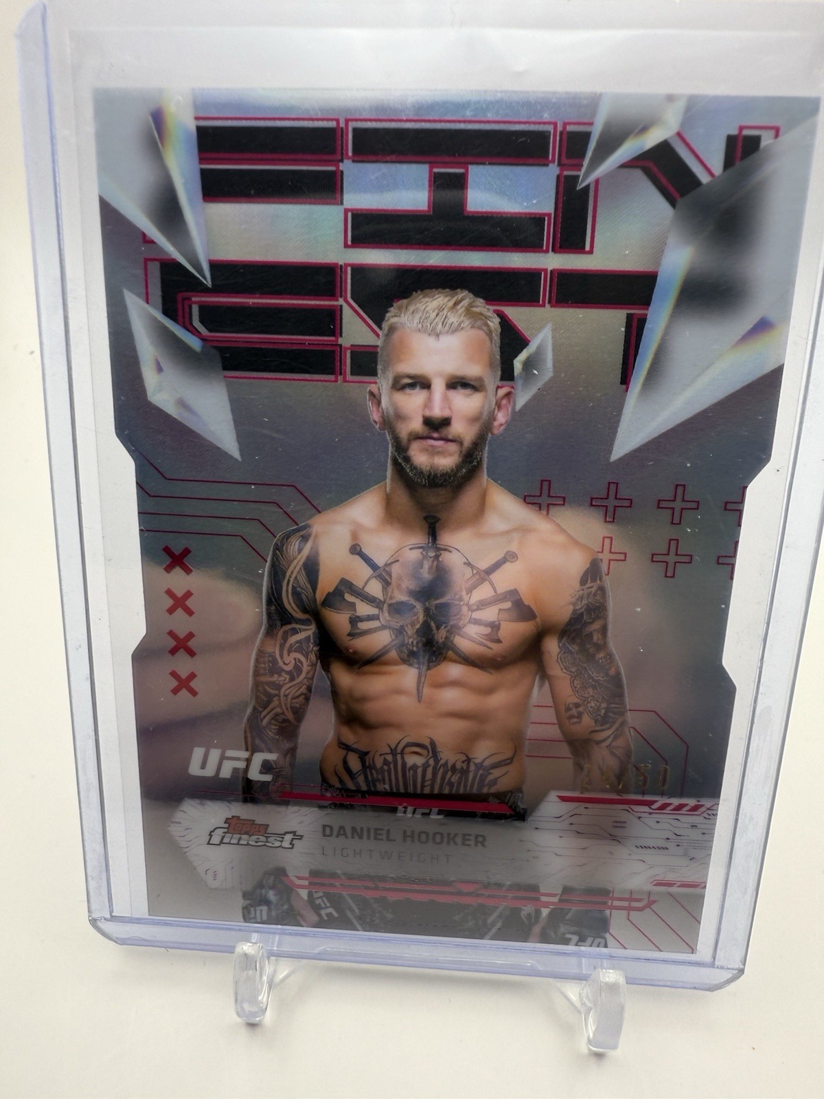 Dan Hooker 2025 Topps Finest UFC Base Uncommon #127 Die Cut