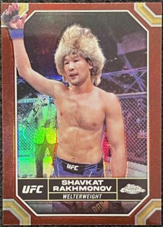 Shavkat Rakhmonov 2024 Topps Chrome UFC Base #177 Magenta Refractor