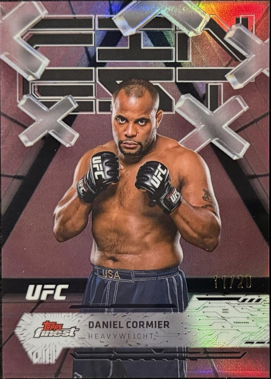 Daniel Cormier 2025 Topps Finest UFC Base Common #42 Red Black Vapor Refractor