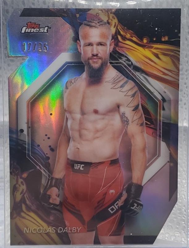 Nicolas Dalby 2024 Topps Finest UFC Base Uncommon #114 Die-Cut Refractor