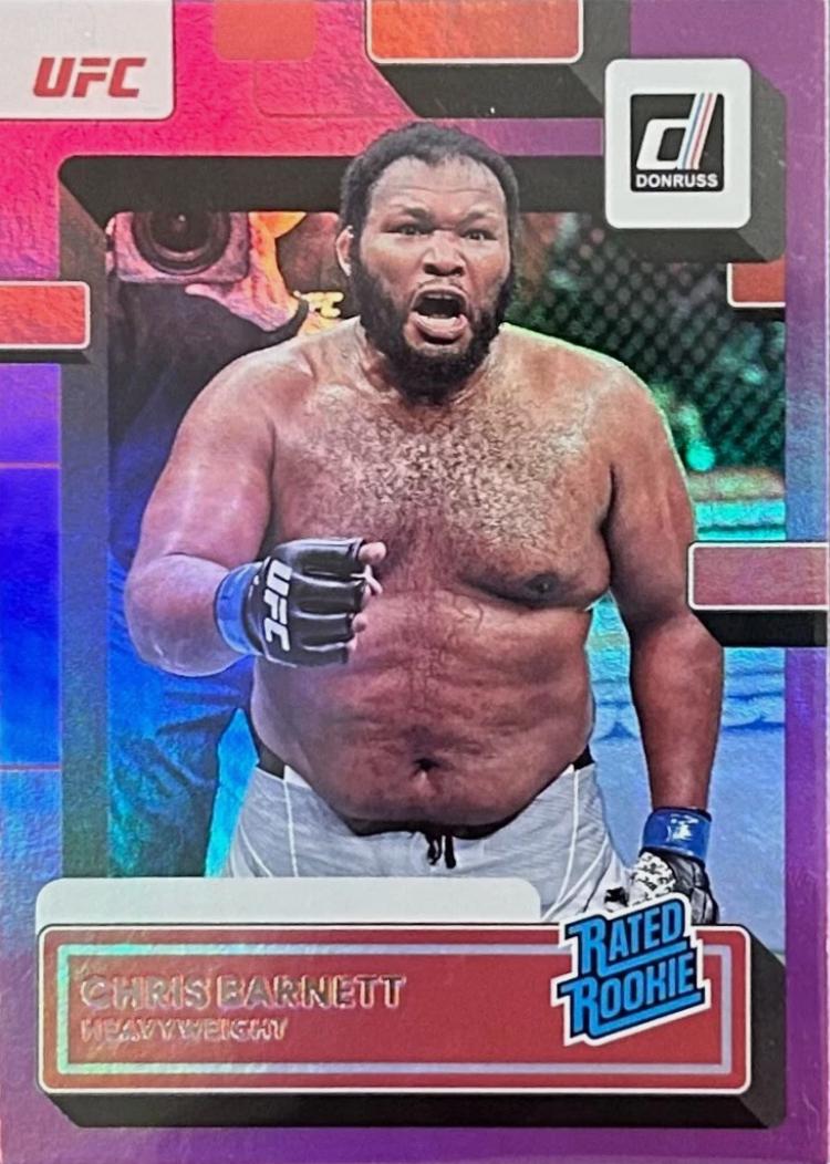 Chris Barnett 2023 Panini Donruss UFC Base #213 Purple Flood