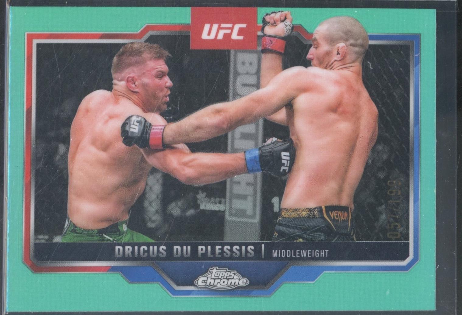 Dricus Du Plessis 2025 Topps Chrome UFC Base #137 Aqua Refractor