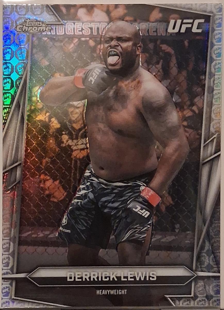 Derrick Lewis 2026 Topps Chrome UFC Base #82 UFC Glove Refractor