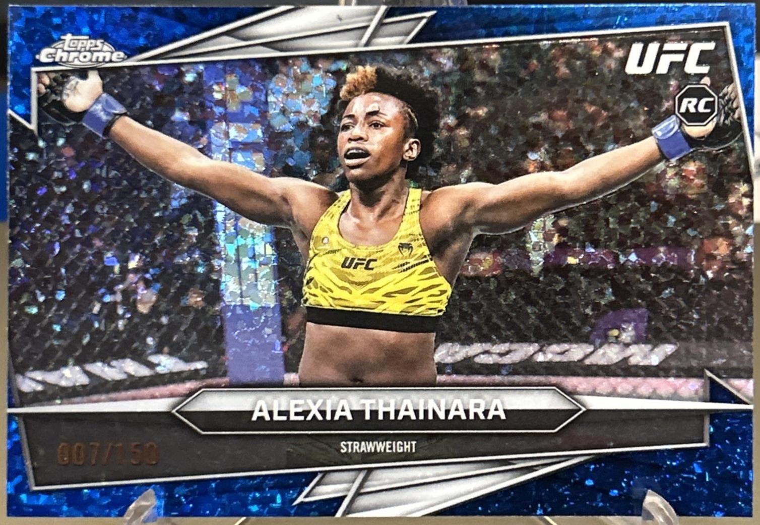 Alexia Thainara 2026 Topps Chrome UFC Base #191 Blue Mini Diamonds Refractor