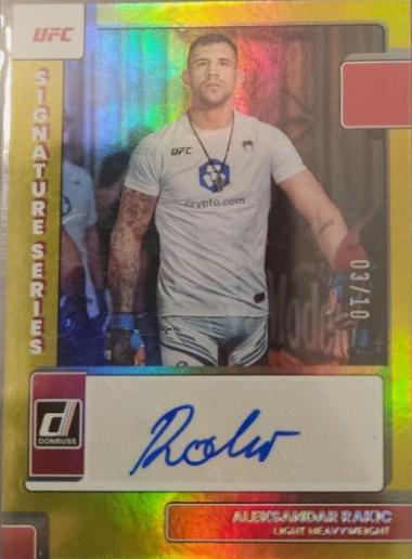 Aleksandar Rakic 2023 Panini Donruss UFC Signature Series #5 Gold