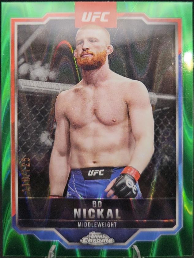 Bo Nickal 2025 Topps Chrome UFC Base #76 Green Wave