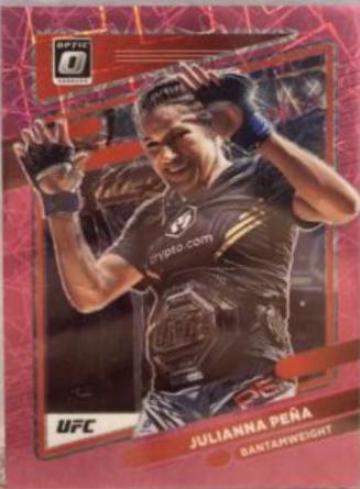 Julianna Peña 2022 Panini Donruss Optic UFC Base #5 Pink Velocity