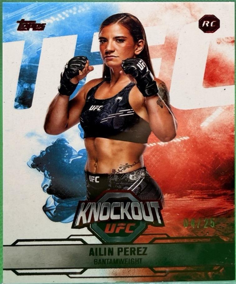 Ailin Perez 2025 Topps Knockout UFC Base #14 Red