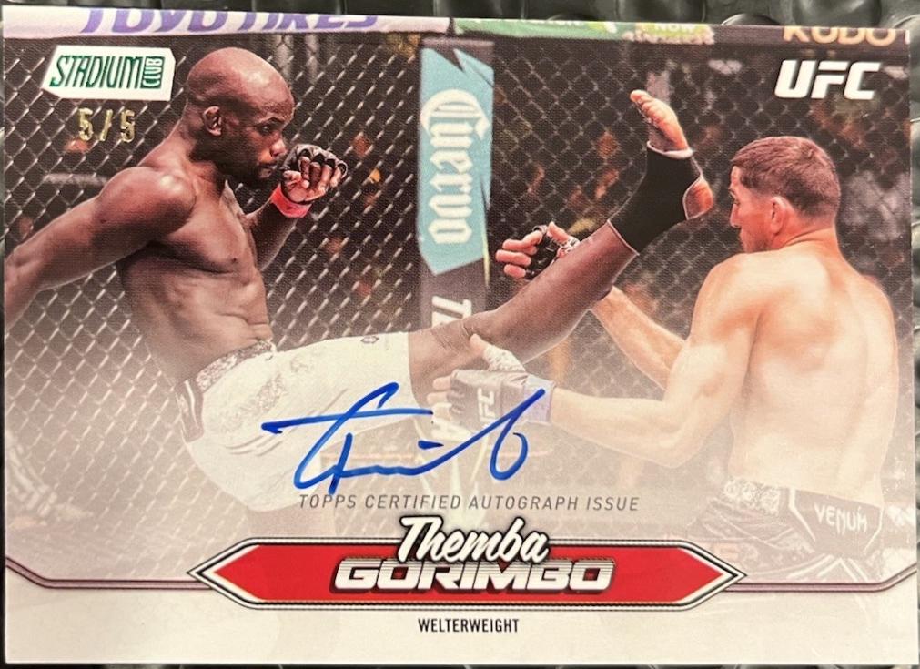 Themba Gorimbo 2025 Topps Stadium Club UFC Base Autographs #BCA-TGO Green