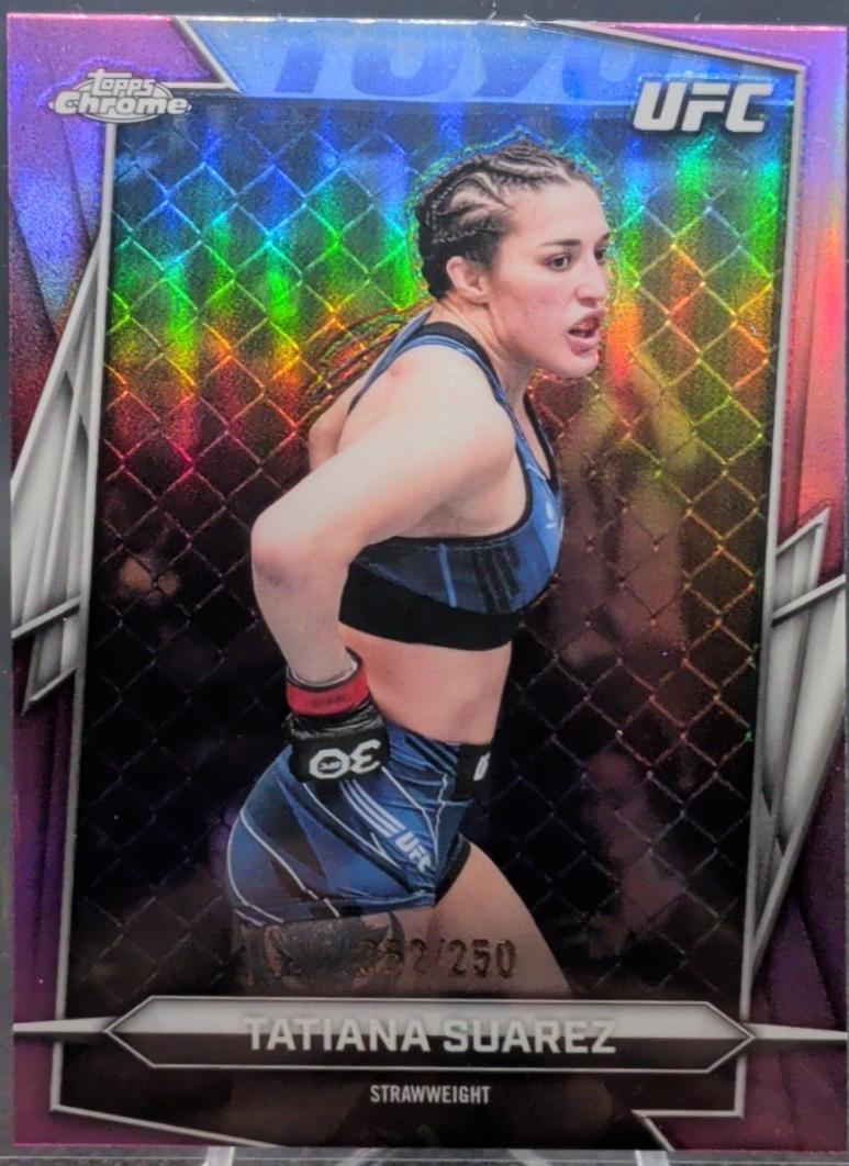 Tatiana Suarez 2026 Topps Chrome UFC Base #92 Pink Refractor