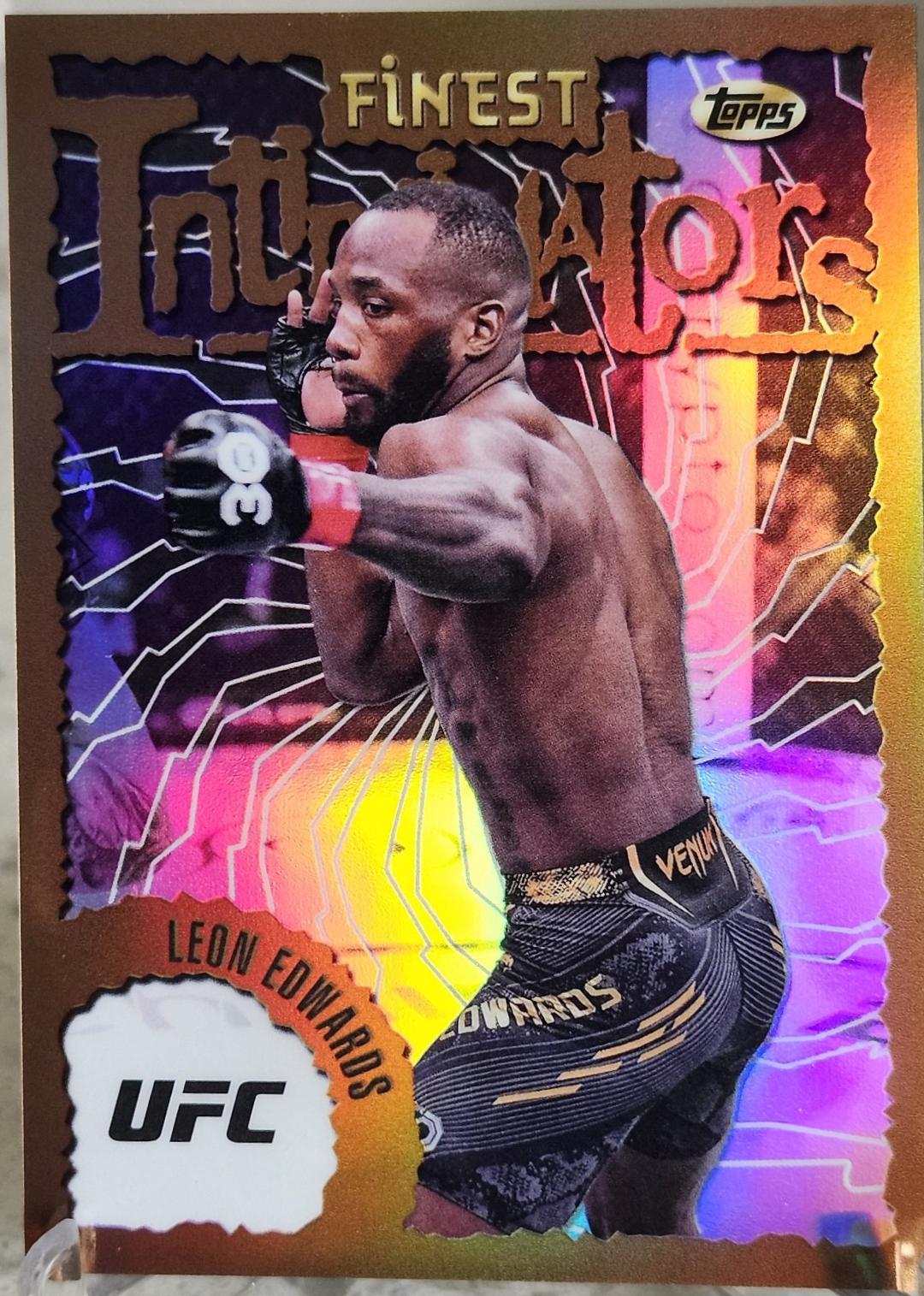Leon Edwards 2024 Topps Finest UFC Intimidators #INT-10 Refractor