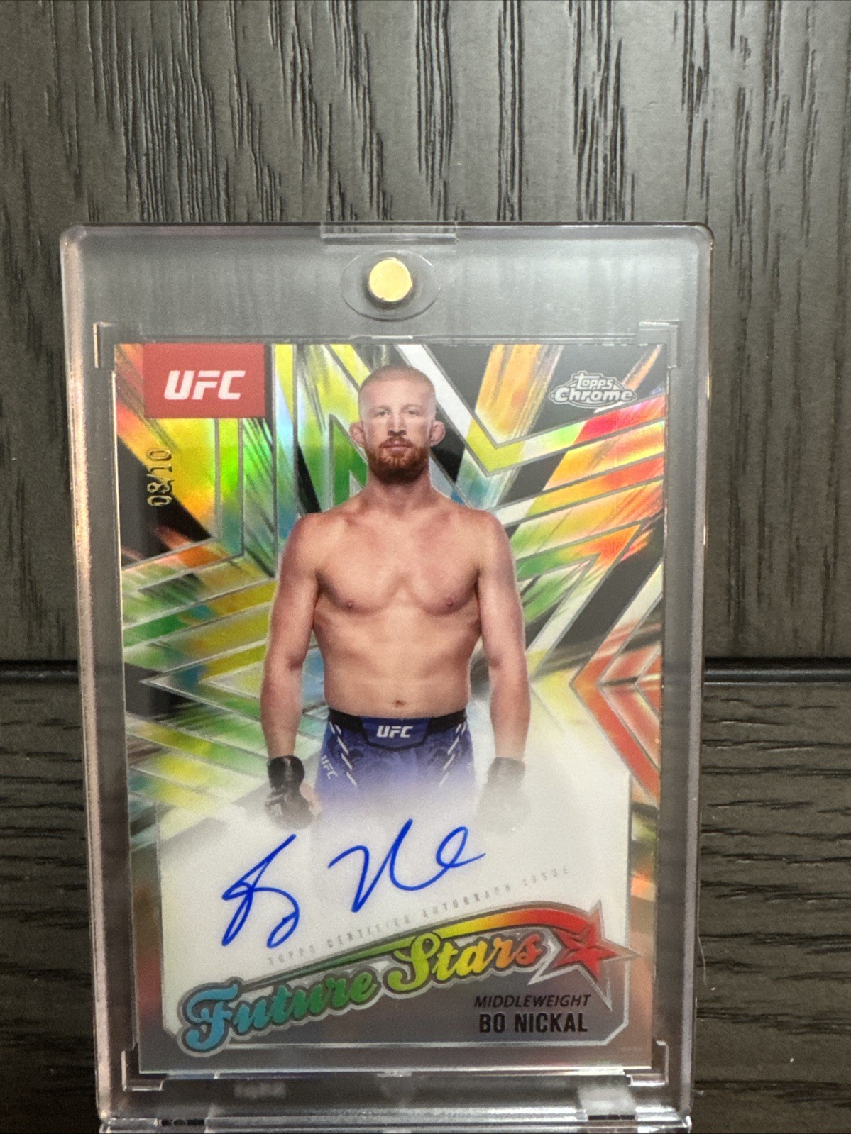 Bo Nickal 2025 Topps Chrome UFC Future Stars Autographs #FSA-BN Black Refractor