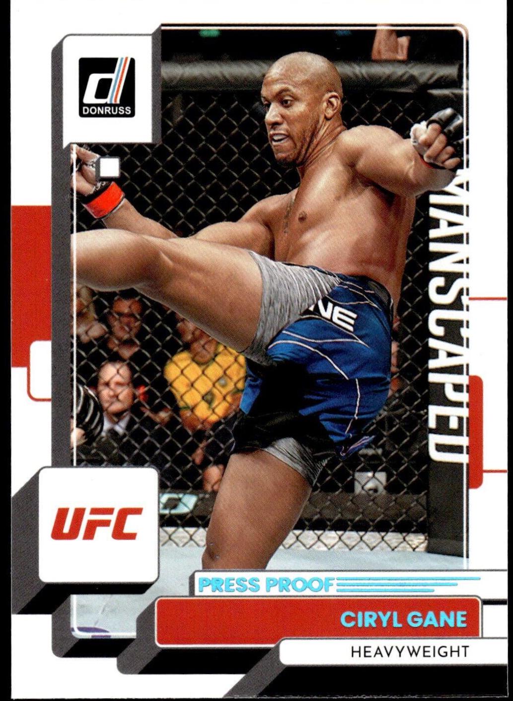 Ciryl Gane 2023 Panini Donruss UFC Base #188 Press Proof Teal