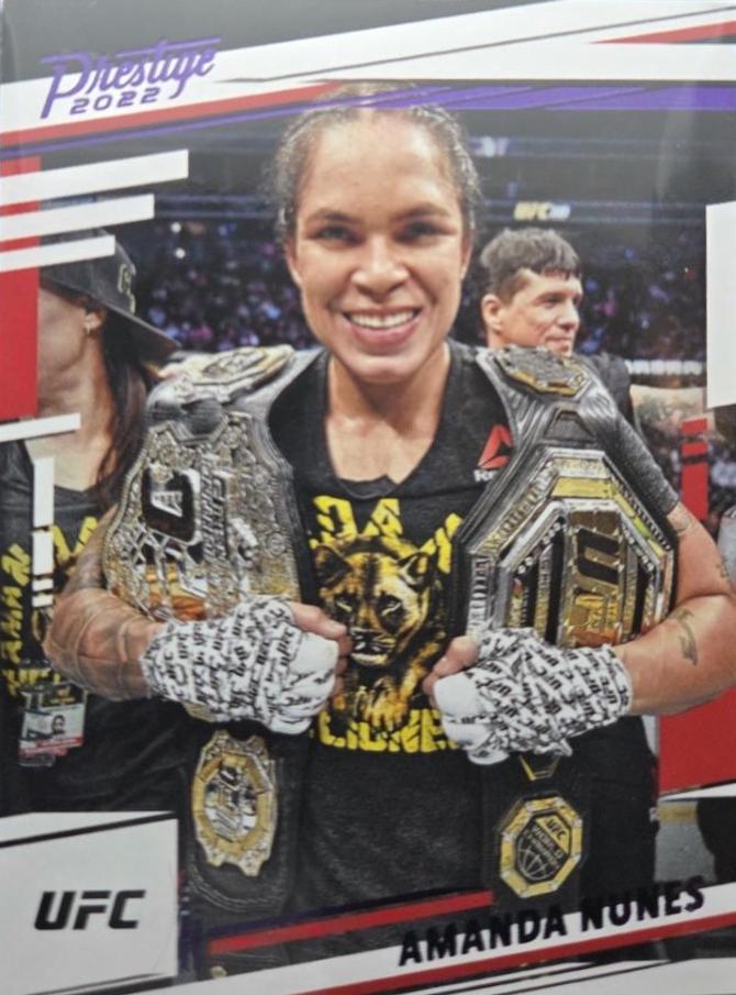 Amanda Nunes 2022 Panini Chronicles UFC Base Prestige #179 Purple