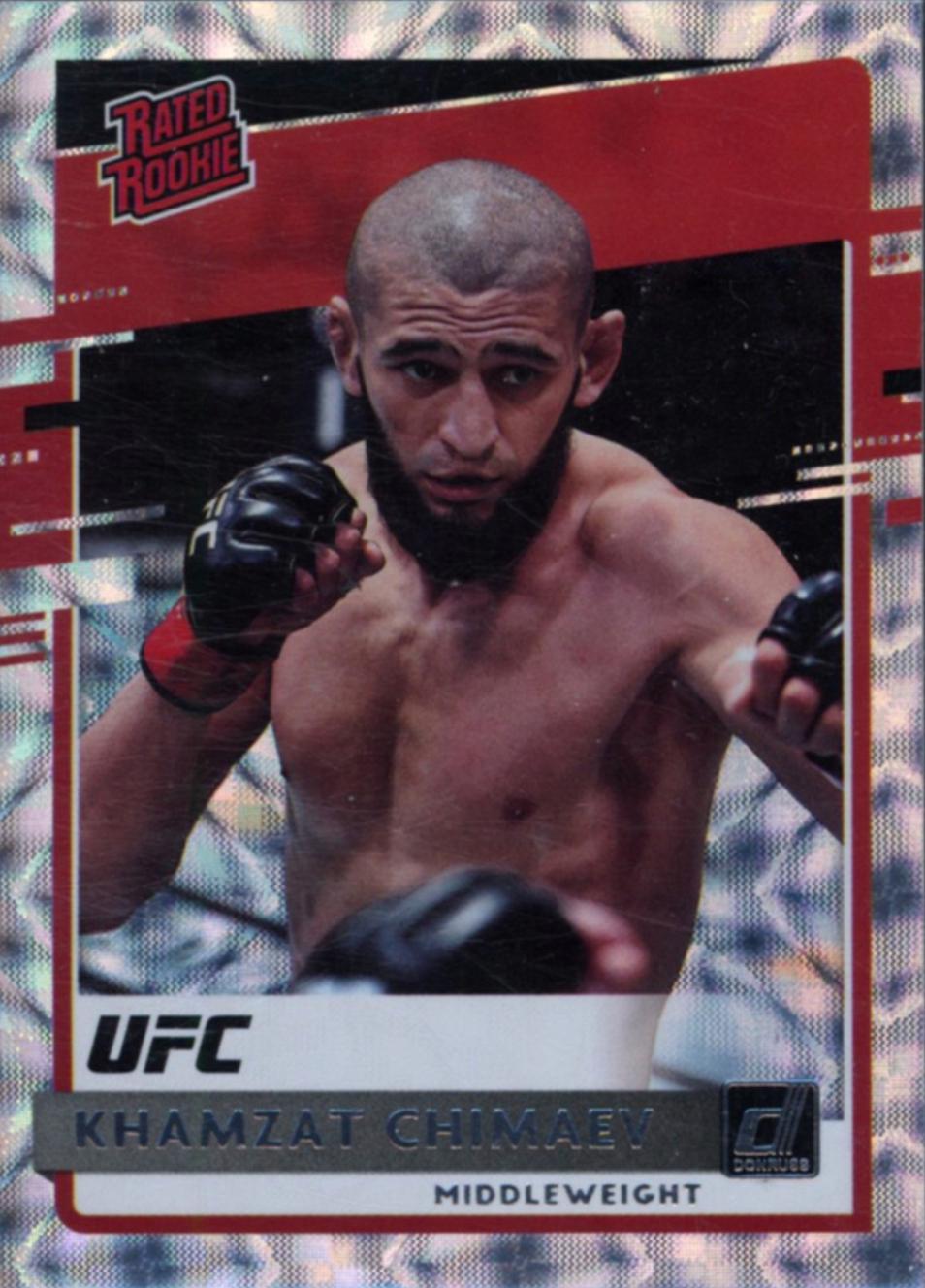 Khamzat Chimaev 2021 Panini Chronicles UFC Base Donruss Rated Rookies #25 Asia