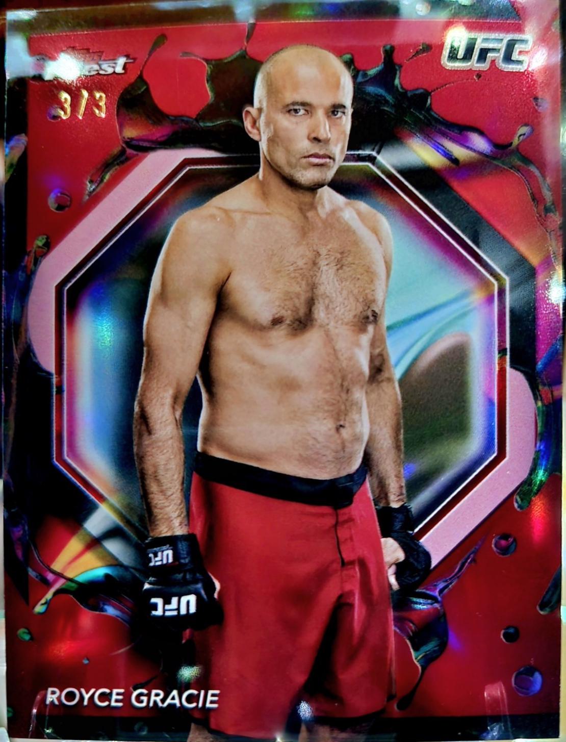 Royce Gracie 2024 Topps Finest UFC Base Rare #245 Superfractor