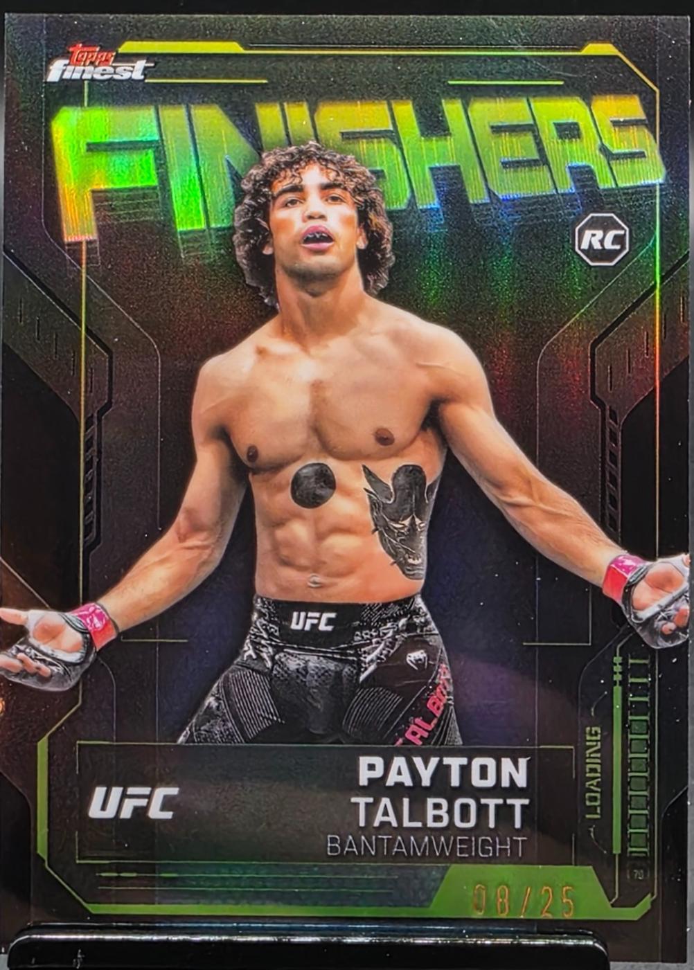 Payton Talbott 2025 Topps Finest UFC Finishers #FN-1 Black Refractor