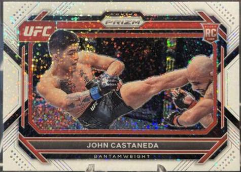 John Castaneda 2023 Panini Prizm UFC Base #64 White Sparkle
