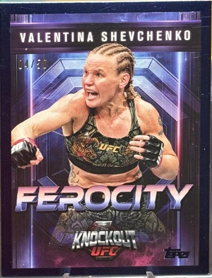 Valentina Shevchenko 2025 Topps Knockout UFC Ferocity #FE-27 Blue