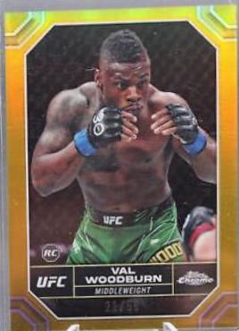 Val Woodburn 2024 Topps Chrome UFC Base #193 Gold Refractor
