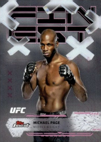 Michael Page 2025 Topps Finest UFC Base Common #81 Checkerboard Refractor