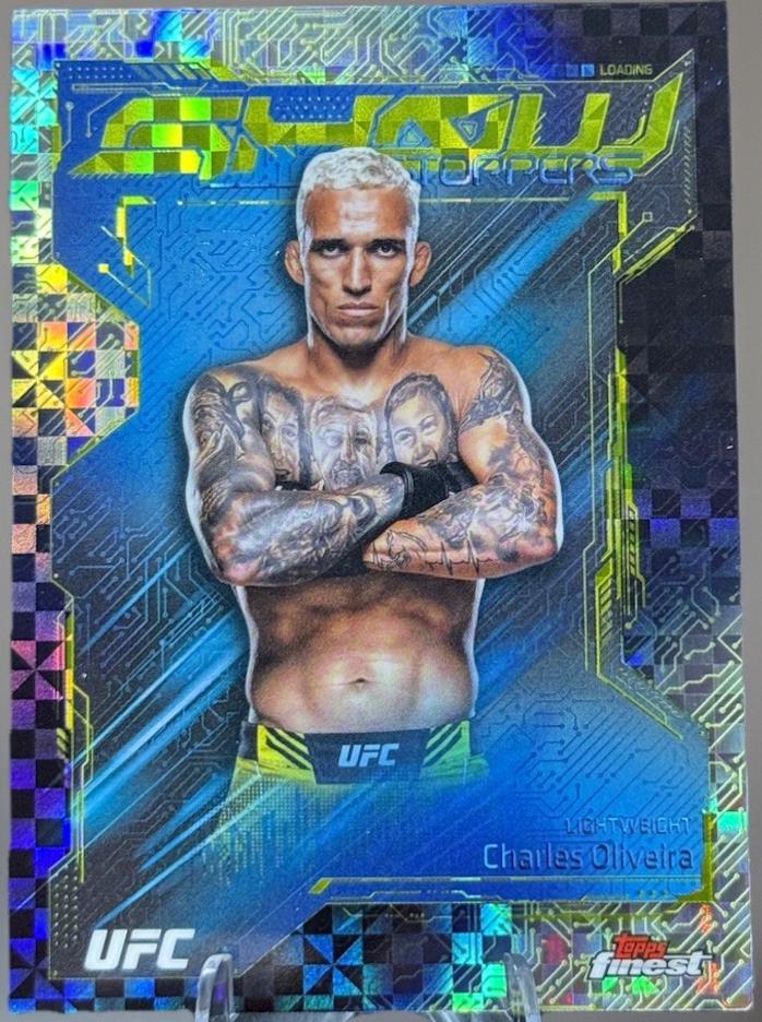 Charles Oliveira 2025 Topps Finest UFC Showstoppers #SS-6 Checkerboard Refractor