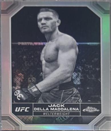 Jack Della Maddalena 2024 Topps Chrome UFC Base #82 Negative Refractor