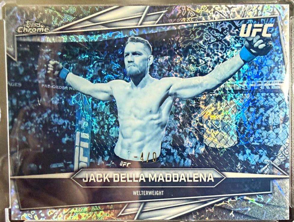Jack Della Maddalena 2026 Topps Chrome UFC Base #75 Negative Refractor