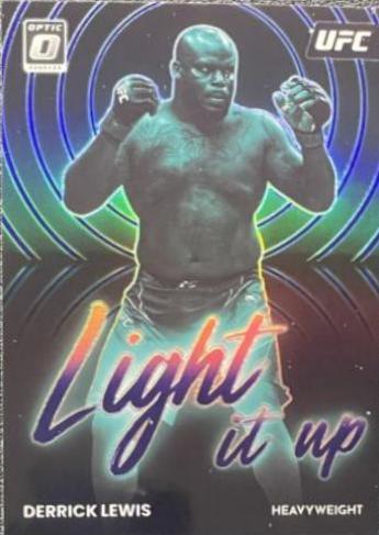 Derrick Lewis 2023 Panini Donruss Optic UFC Light It Up #23 Purple