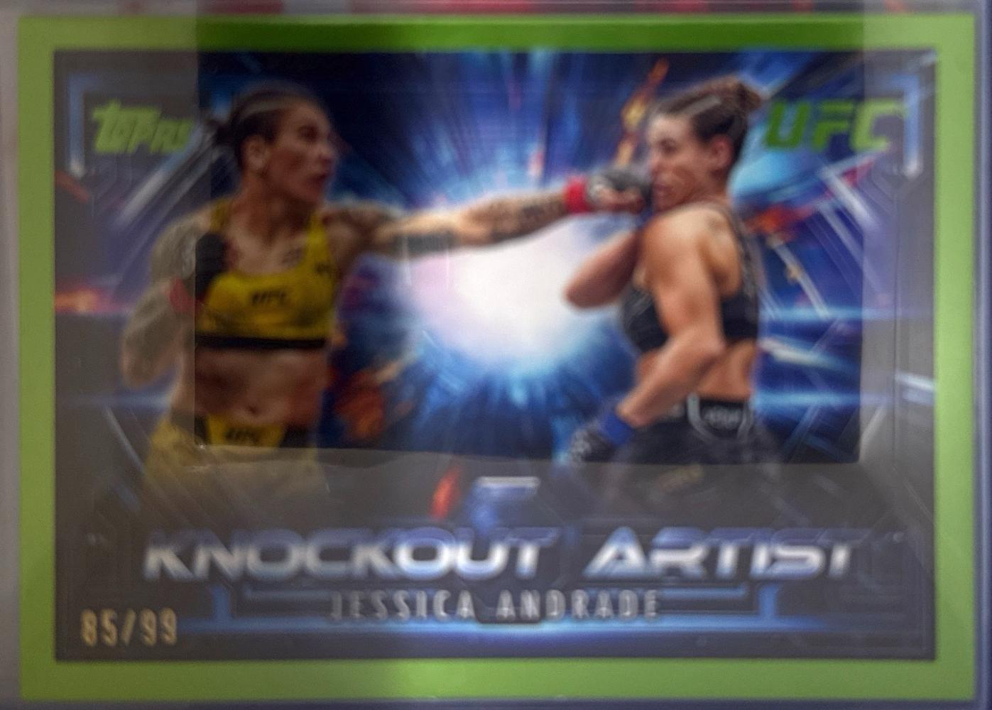 Jessica Andrade 2025 Topps Knockout UFC Knockout Artists #KA-12 Lime Green