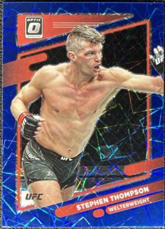 Stephen Thompson 2022 Panini Donruss Optic UFC Base #69 Blue Velocity