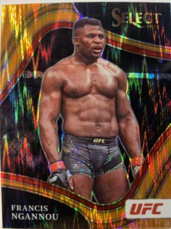 Francis Ngannou 2022 Panini Select UFC Octagonside #239 Orange Flash