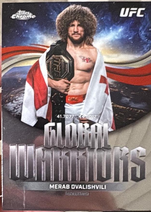 Merab Dvalishvili 2026 Topps Chrome UFC Global Warriors #GW-24 Refractor