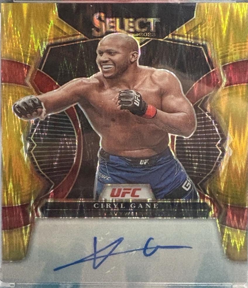 Ciryl Gane 2023 Panini Select UFC Signatures #13 Gold