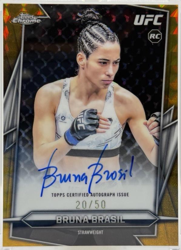 Bruna Brasil 2026 Topps Chrome UFC Base Autographs #BAV-BB Gold Refractor