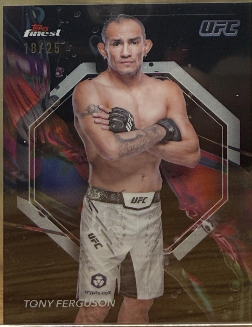 Tony Ferguson 2024 Topps Finest UFC Base Common #96 Black Refractor