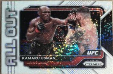 Kamaru Usman 2023 Panini Prizm UFC All Out #12 White Sparkle