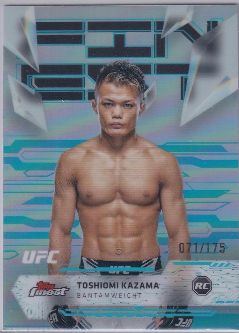 Toshiomi Kazama 2025 Topps Finest UFC Base Uncommon #167 Blue Refractor