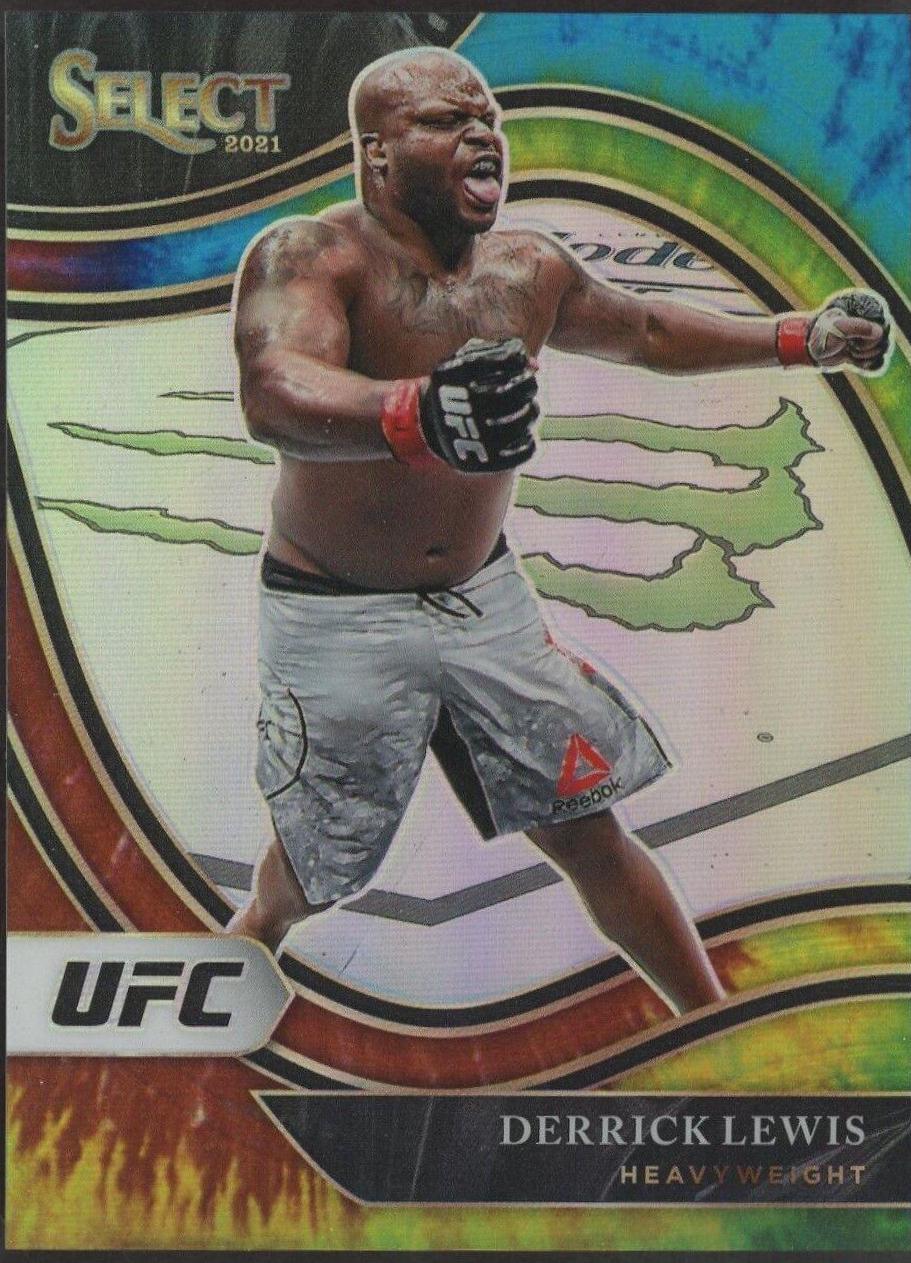 Derrick Lewis 2021 Panini Select UFC Octagonside #269 Tie Dye