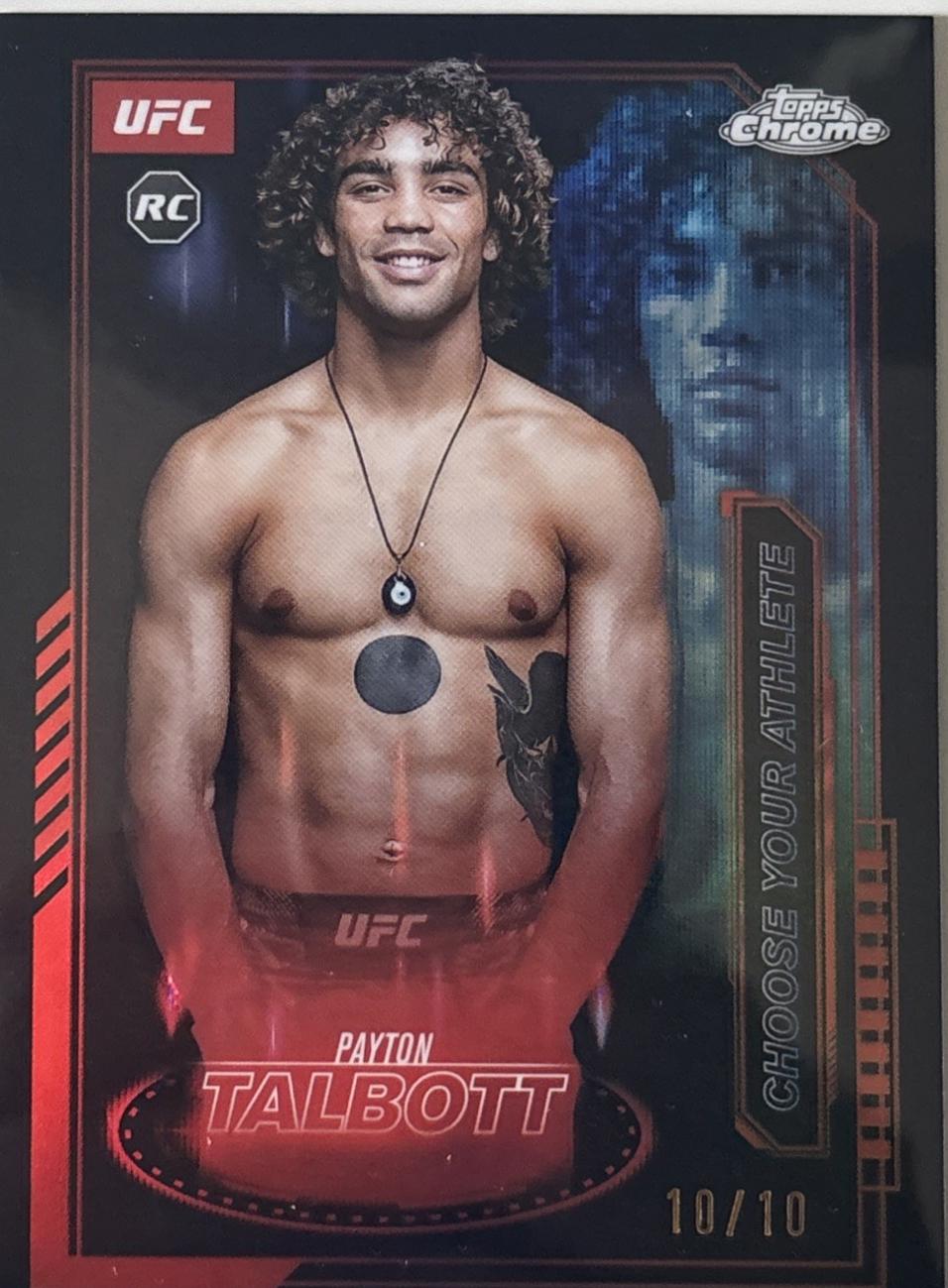 Payton Talbott 2025 Topps Chrome UFC Mission Control #MCL-7 Black Refractor