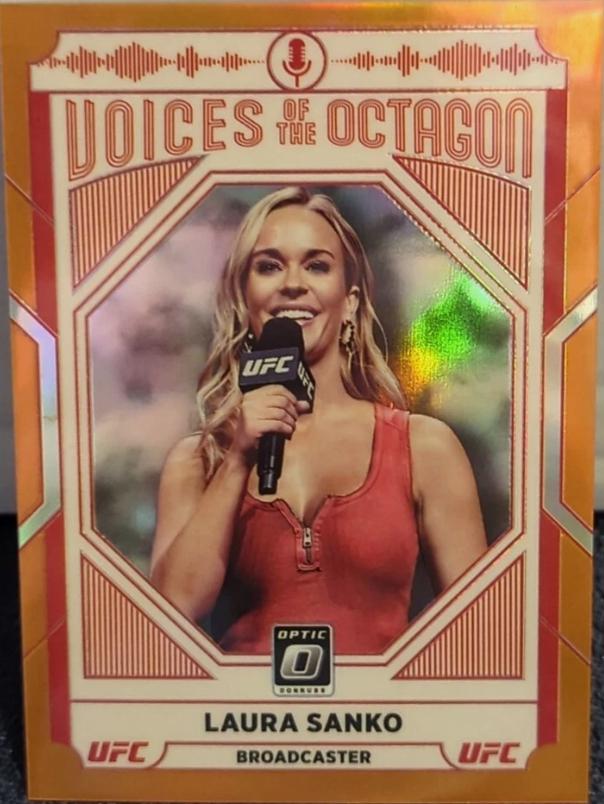 Laura Sanko 2022 Panini Donruss Optic UFC Base #124 Orange