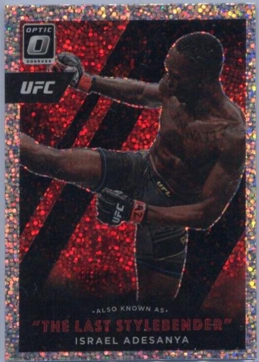 Israel Adesanya 2022 Panini Donruss Optic UFC Base #6 White Sparkle