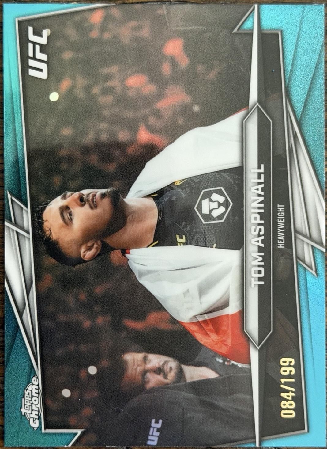 Tom Aspinall 2026 Topps Chrome UFC Base #80 Aqua Refractor