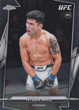 Hyder Amil 2026 Topps Chrome UFC Base #199 Red Ray Wave Refractor