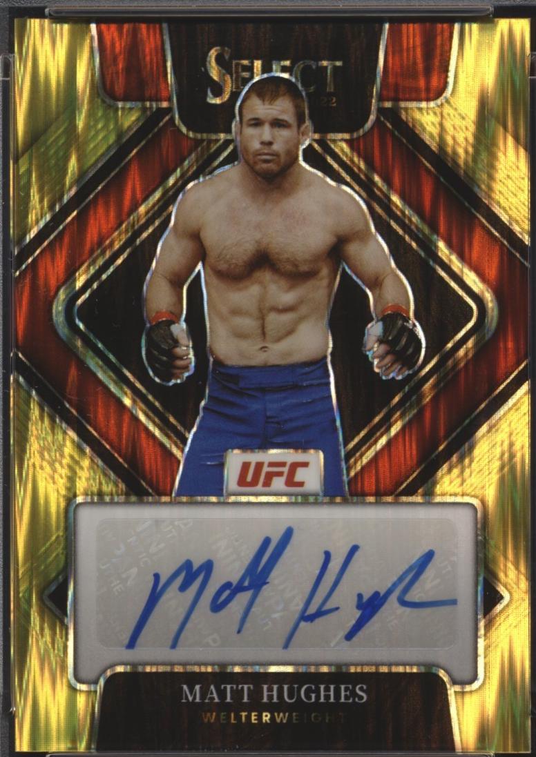 Matt Hughes 2022 Panini Select UFC Signatures #11 Gold Flash